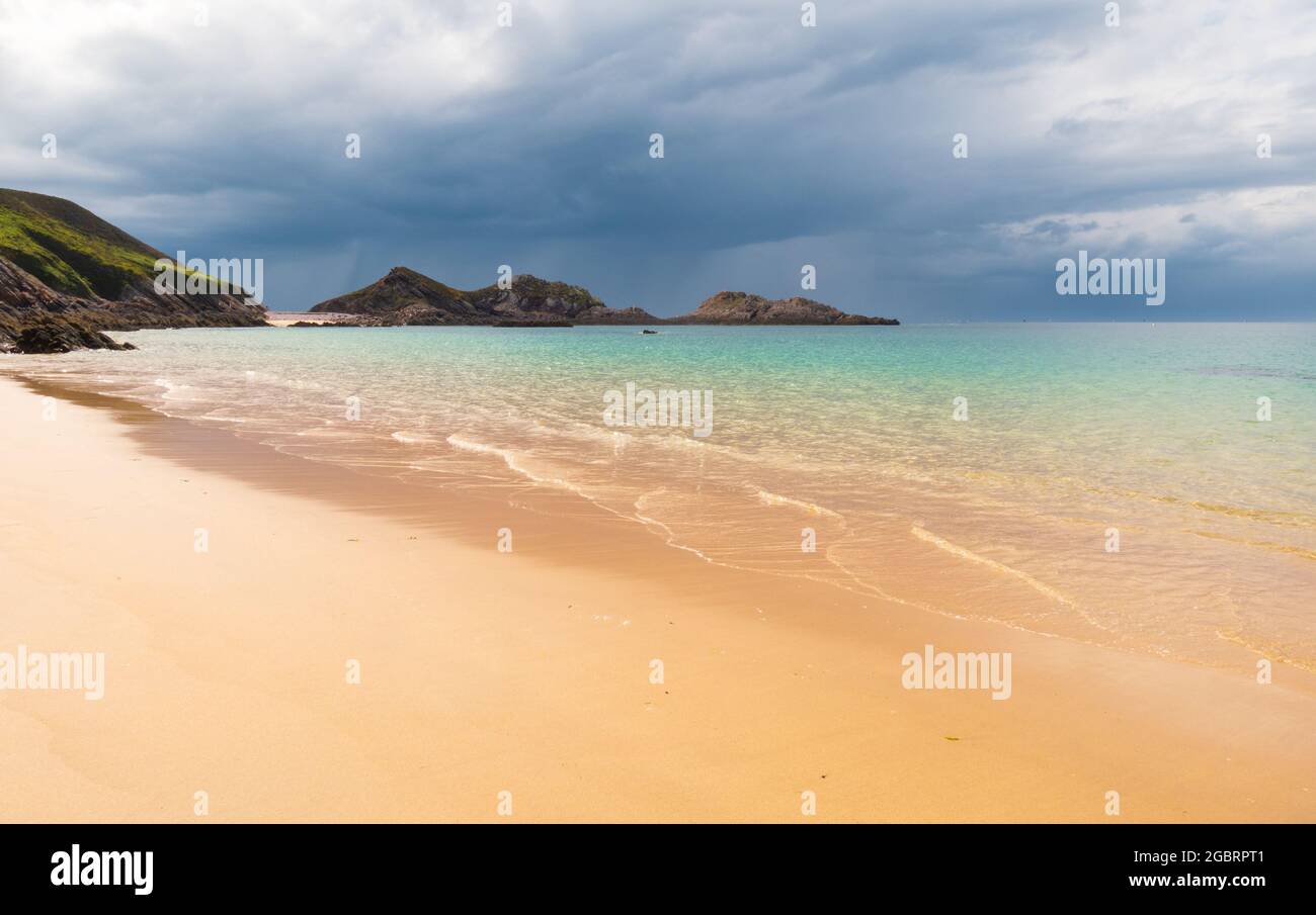 Erquy cape in Brittany, France Stock Photo