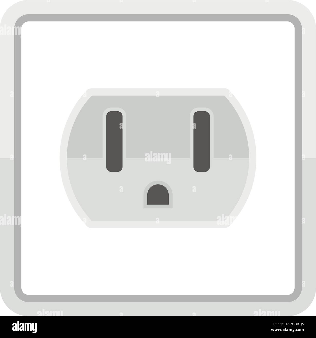 Device power socket icon. Flat illustration of device power socket ...