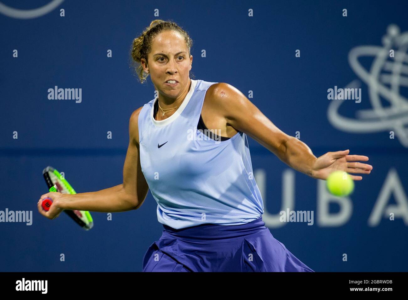 August 04, 2021: Madison Keys (USA) was defeated by Shaui Zhang (CHN