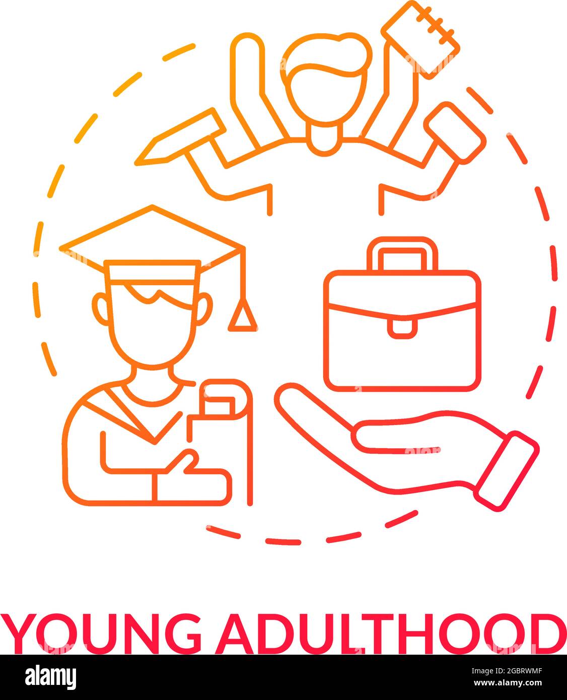 Young adulthood stock vector images alamy