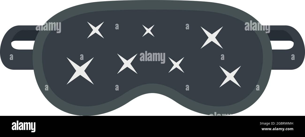 Zzz sleeping mask icon. Flat illustration of zzz sleeping mask vector