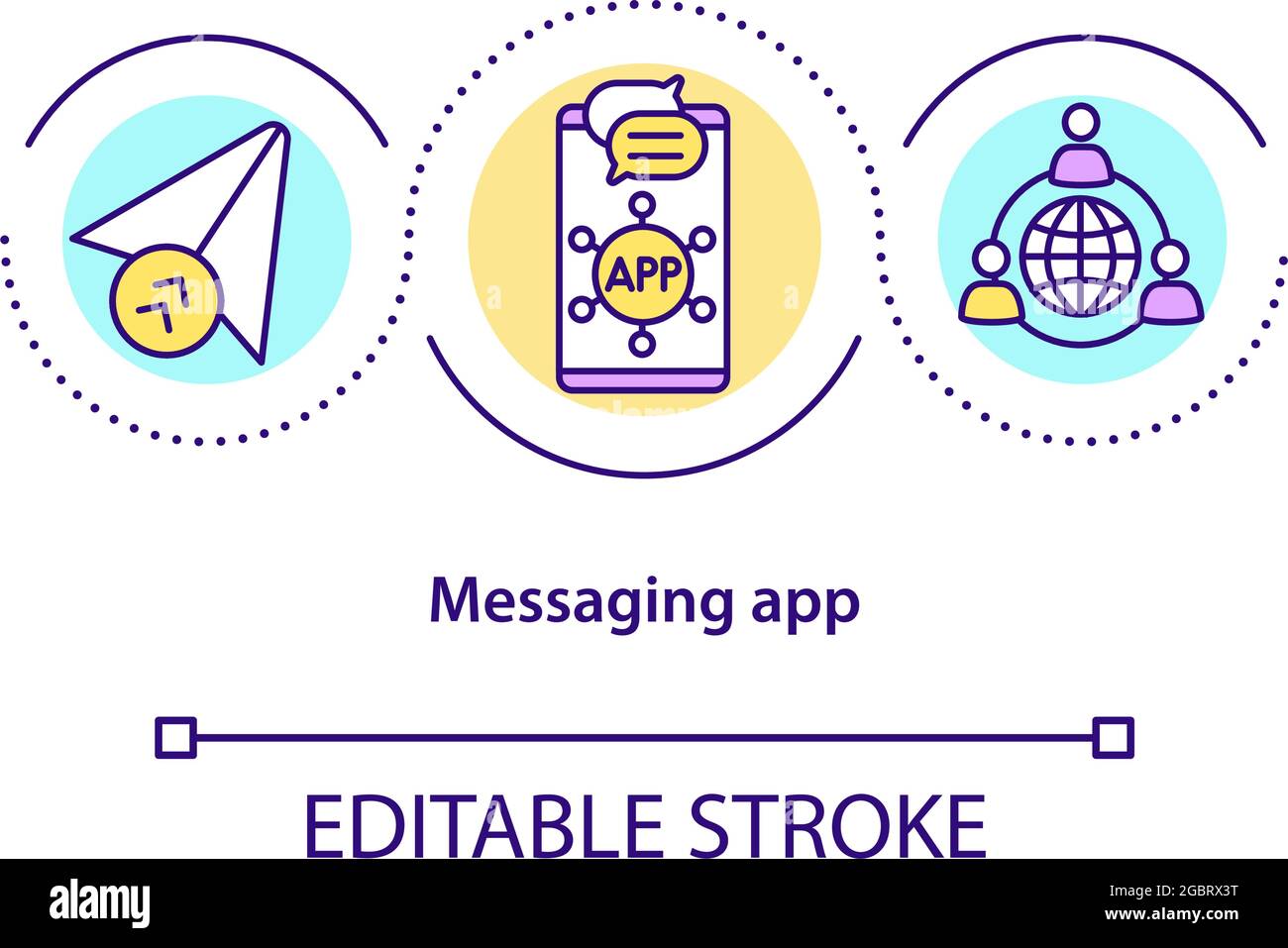 Messaging app concept icon Stock Vector Image & Art - Alamy