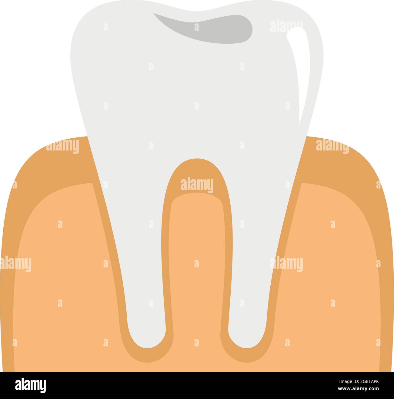 Tooth anesthesia icon. Flat illustration of tooth anesthesia vector icon isolated on white background Stock Vector