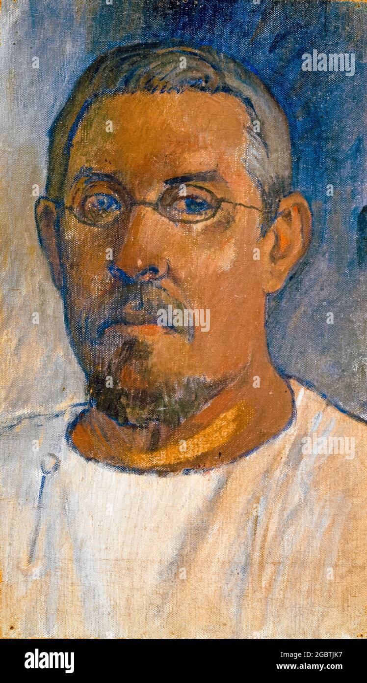 Paul Gauguin, Self portrait, painting, 1903 Stock Photo