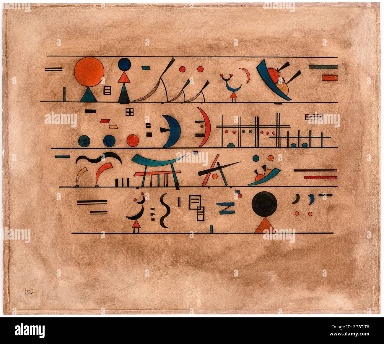 Wassily Kandinsky, Zeichenreihen. 1931 (Strings of Characters), abstract painting, 1931 Stock Photo