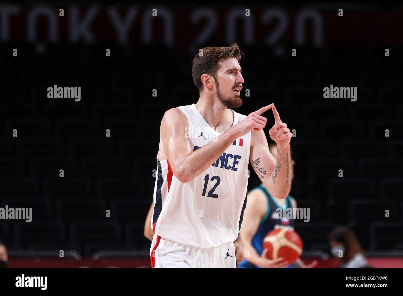 Nando De Colo 12 Of France During The Olympic Games Tokyo Basketball Semifinal France Slovenia