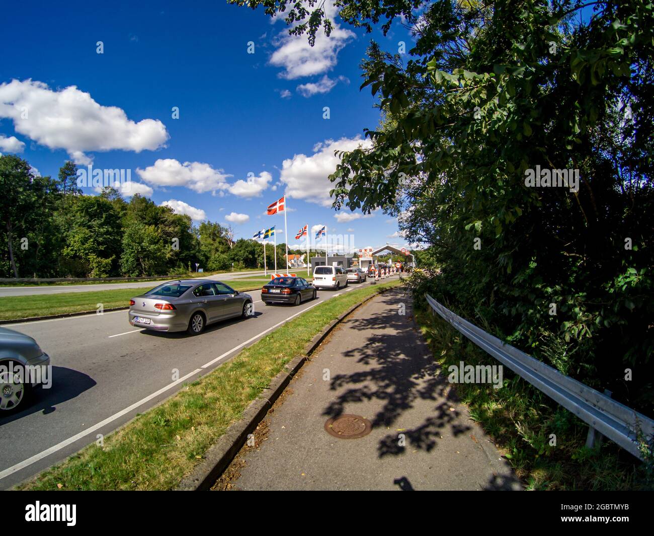 HANNOV, GERMANY Jul 01, 2021 A View of Denmark and Germany border in