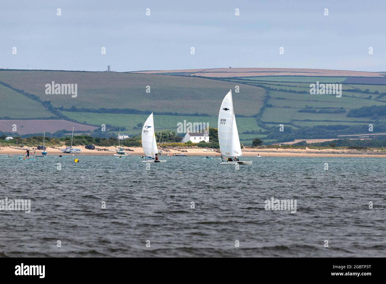 North Devon regatta yacht racing Stock Photo Alamy