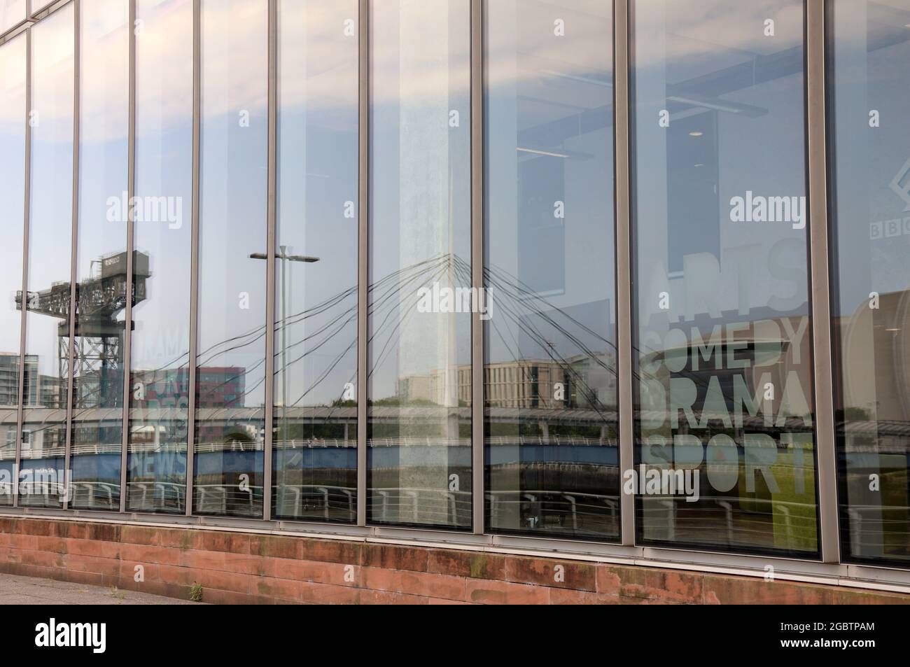 Windows of BBC Scotland Stock Photo Alamy