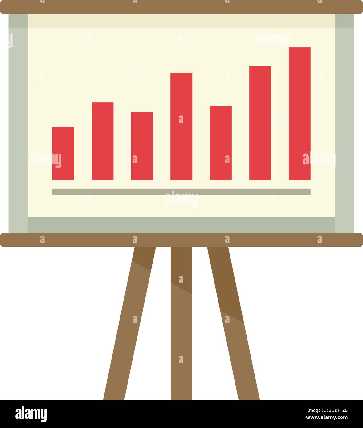 Finance graph chart banner icon. Flat illustration of finance graph ...