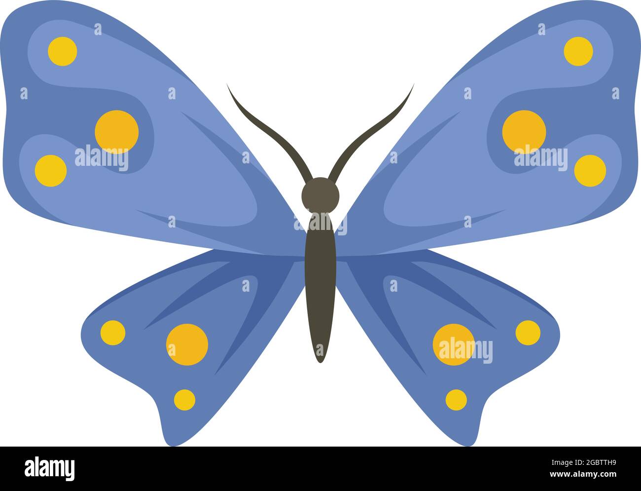 Monarch butterfly icon. Flat illustration of monarch butterfly vector ...