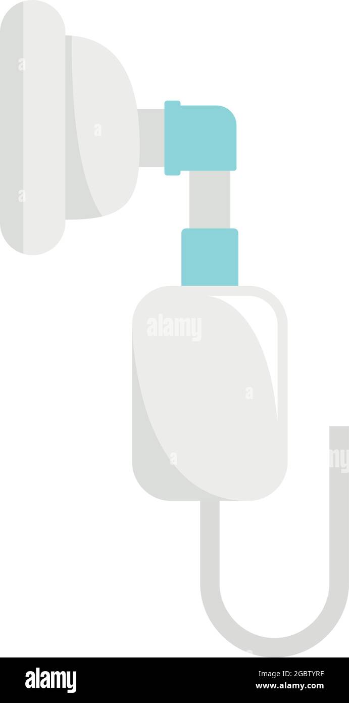 Respiratory mask anesthesia icon. Flat illustration of respiratory mask ...