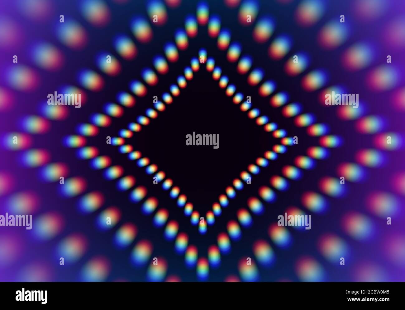 Abstract neon square with grid of glowing lights Stock Vector Image ...