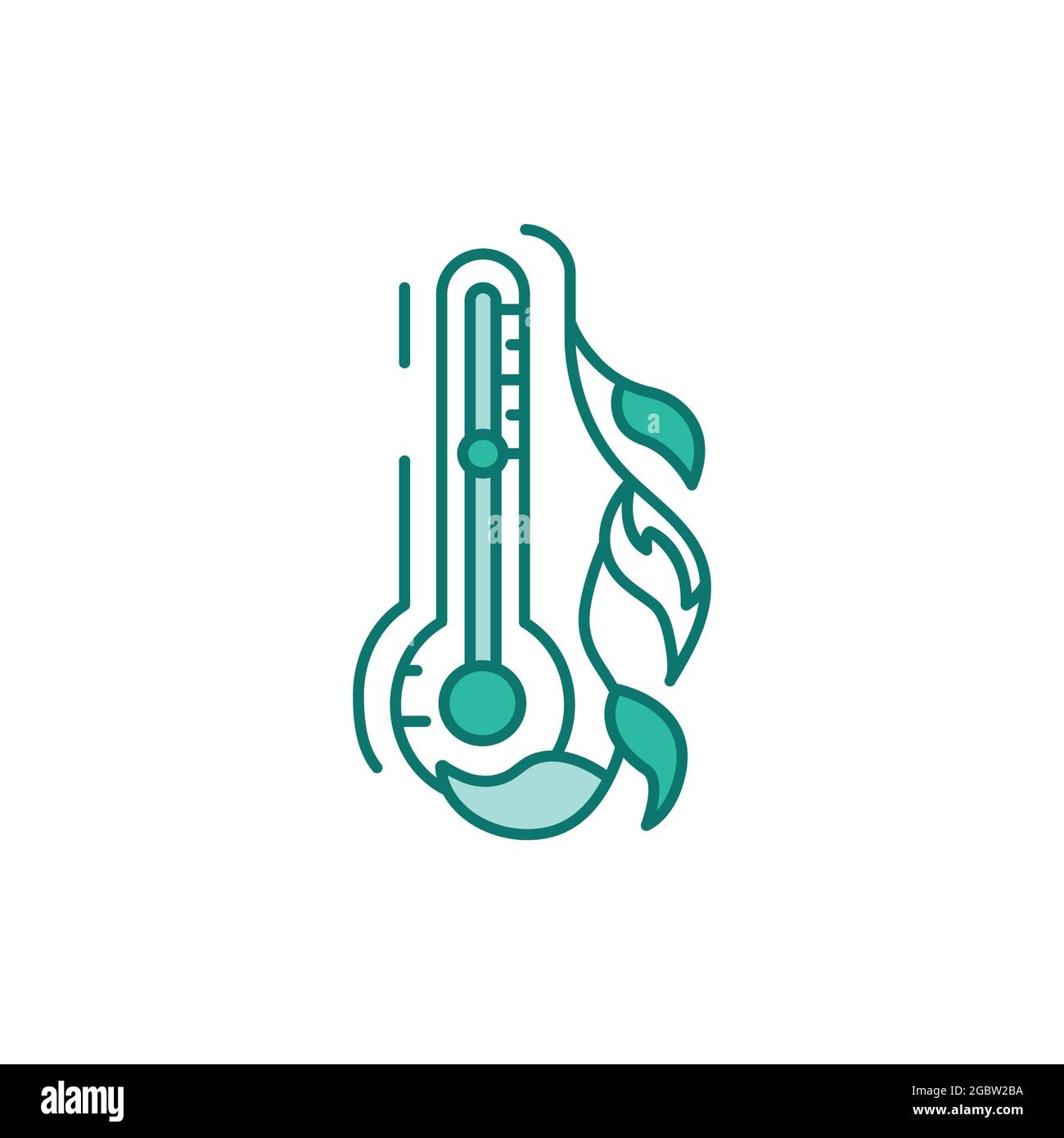 Comfortable air temperature color line icon. Pictogram for web page ...