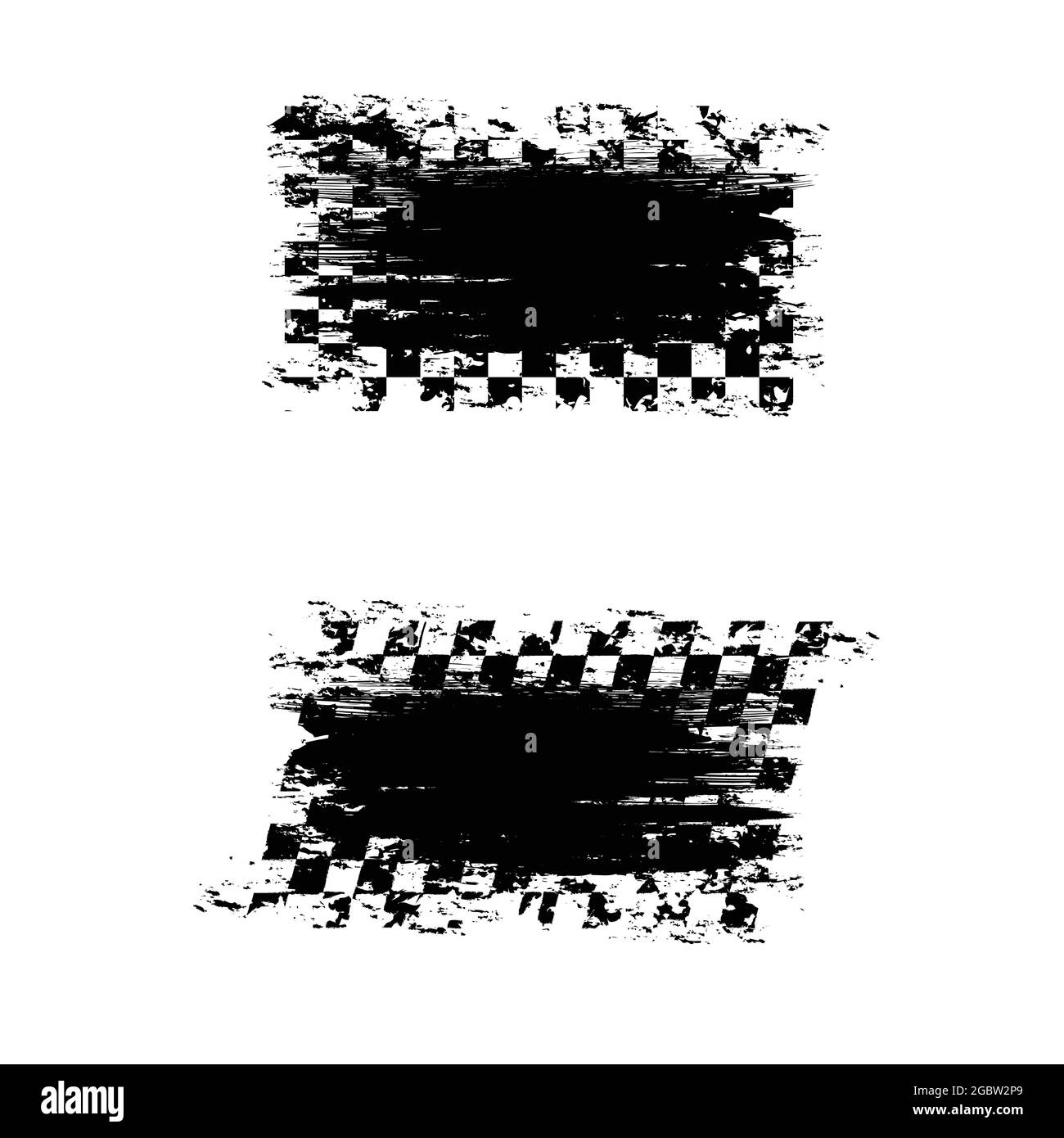 Sport flags grunge brushes set Stock Vector