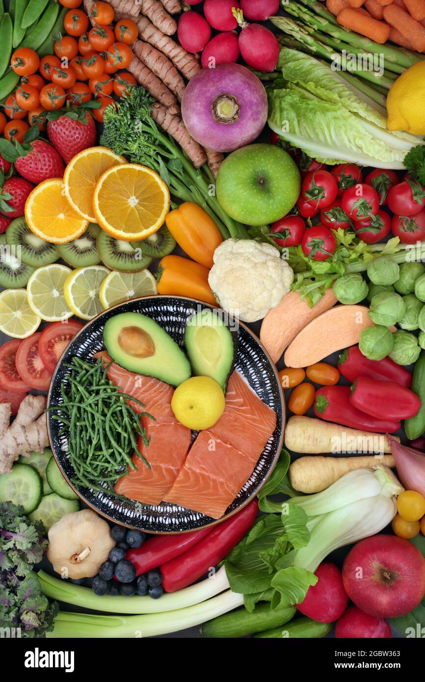 Flexitarian health food collection, foods high in protein, omega 3