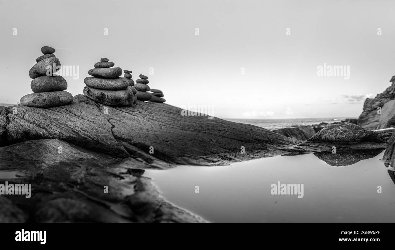 Clear pebbles Black and White Stock Photos & Images - Alamy