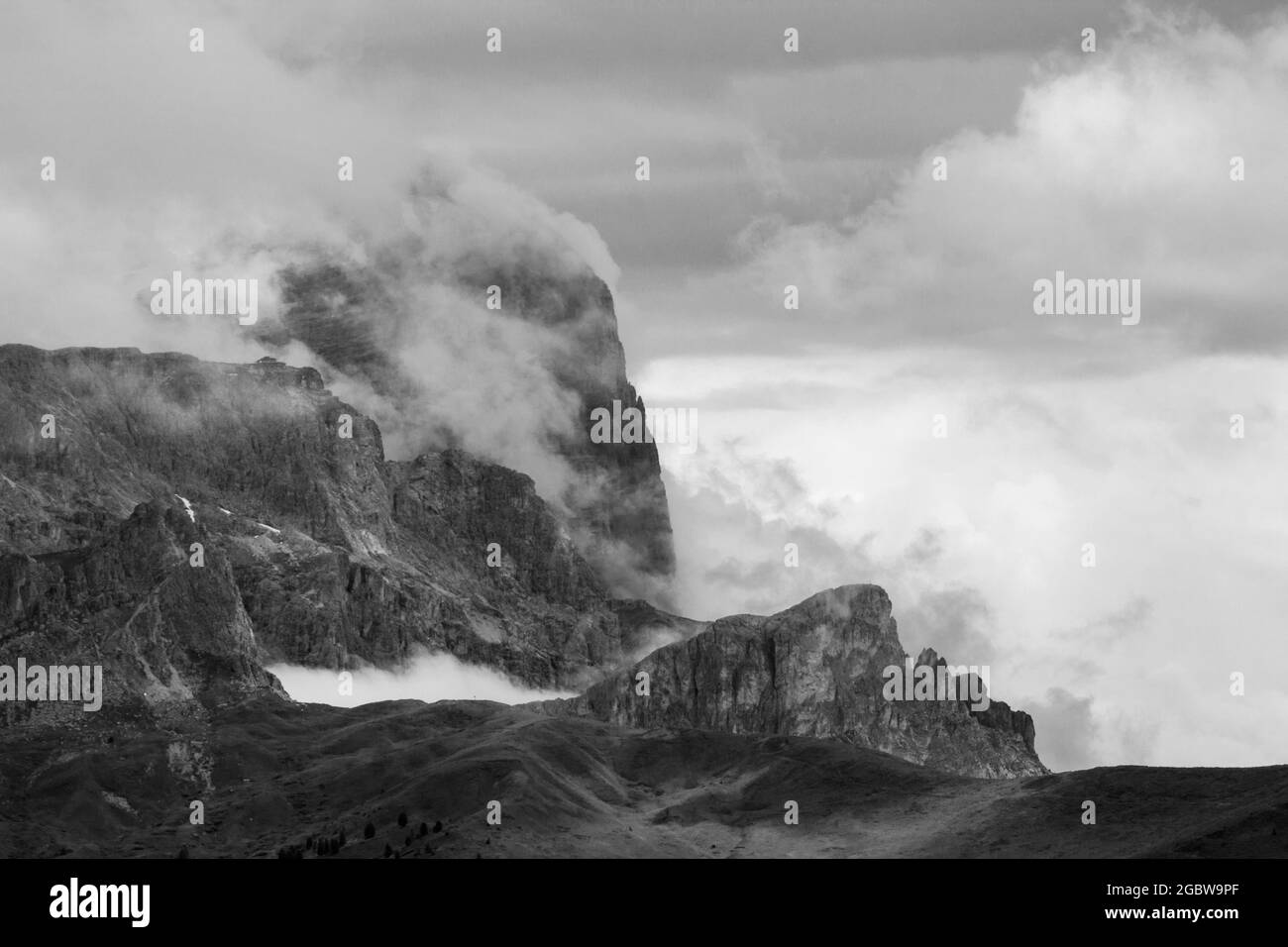 Italian alps in winter Black and White Stock Photos & Images - Alamy