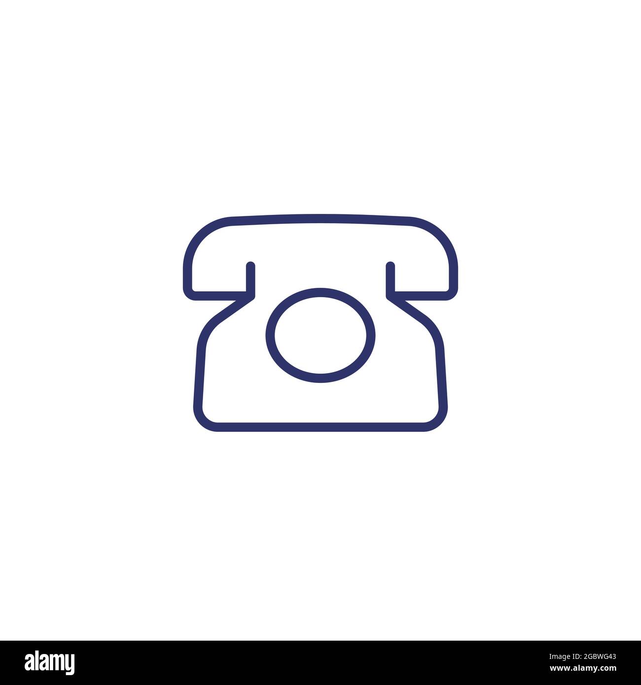 old phone line icon, retro telephone vector Stock Vector Image & Art ...