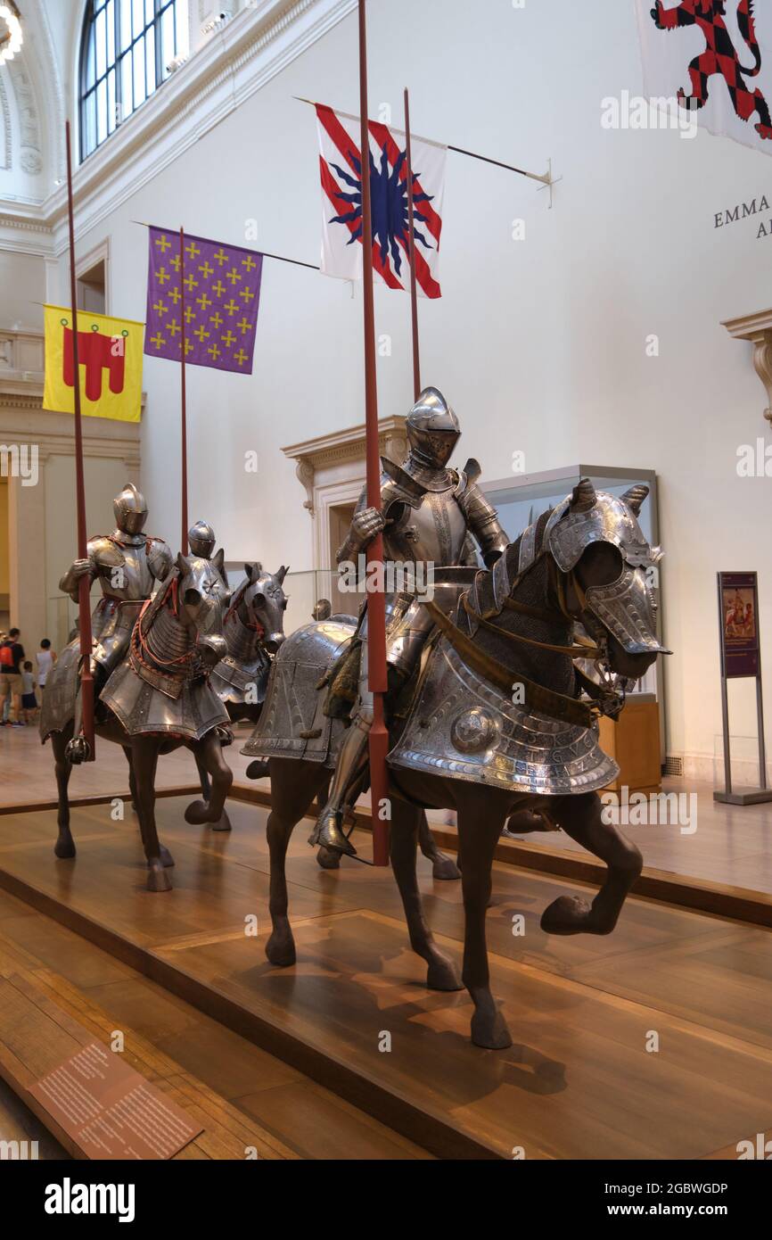 Knights in Arms and Armor section of the Metropolitan Museum of Art