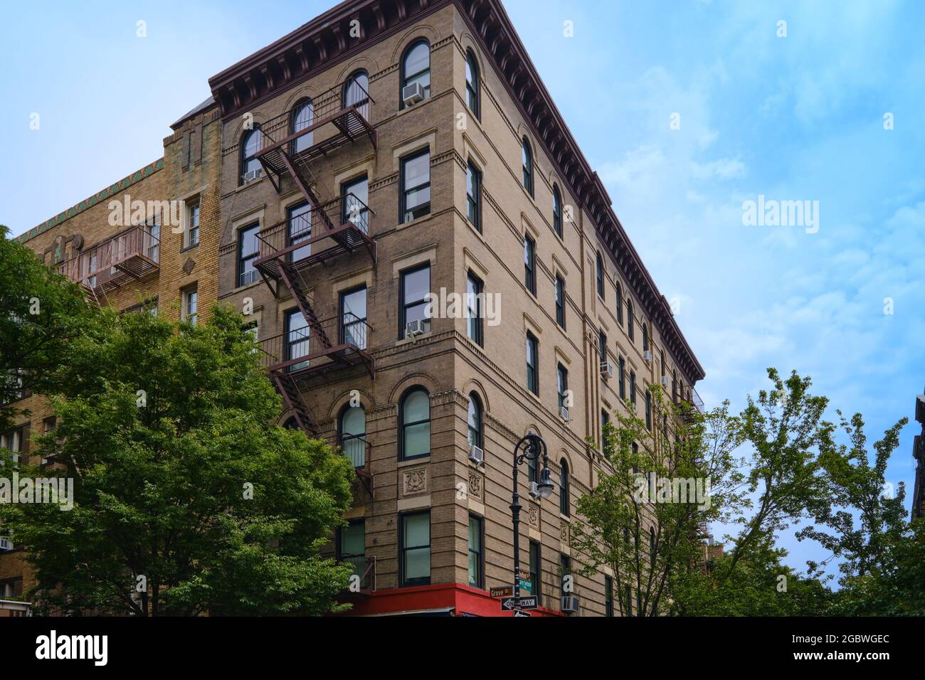 Building from Friends series in Greenwich Village, New York City Stock Photo