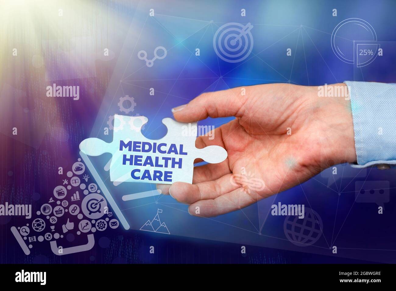 Text sign showing Medical Health Care. Concept meaning restoration of