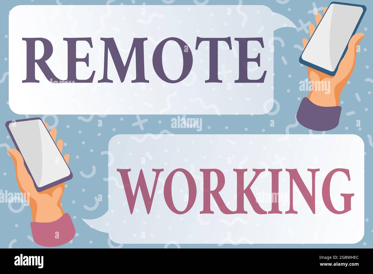 Text showing inspiration Remote Working. Business approach style that ...