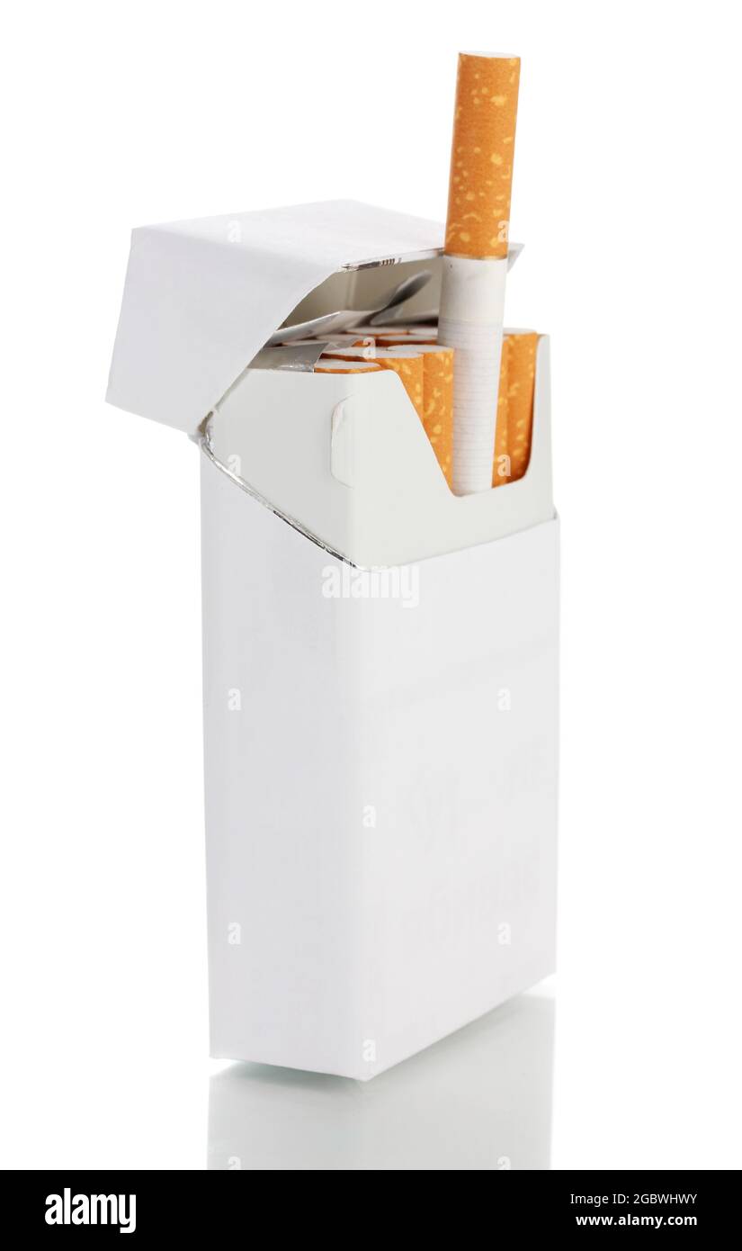 Box of cigarettes, isolated on a white Stock Photo - Alamy