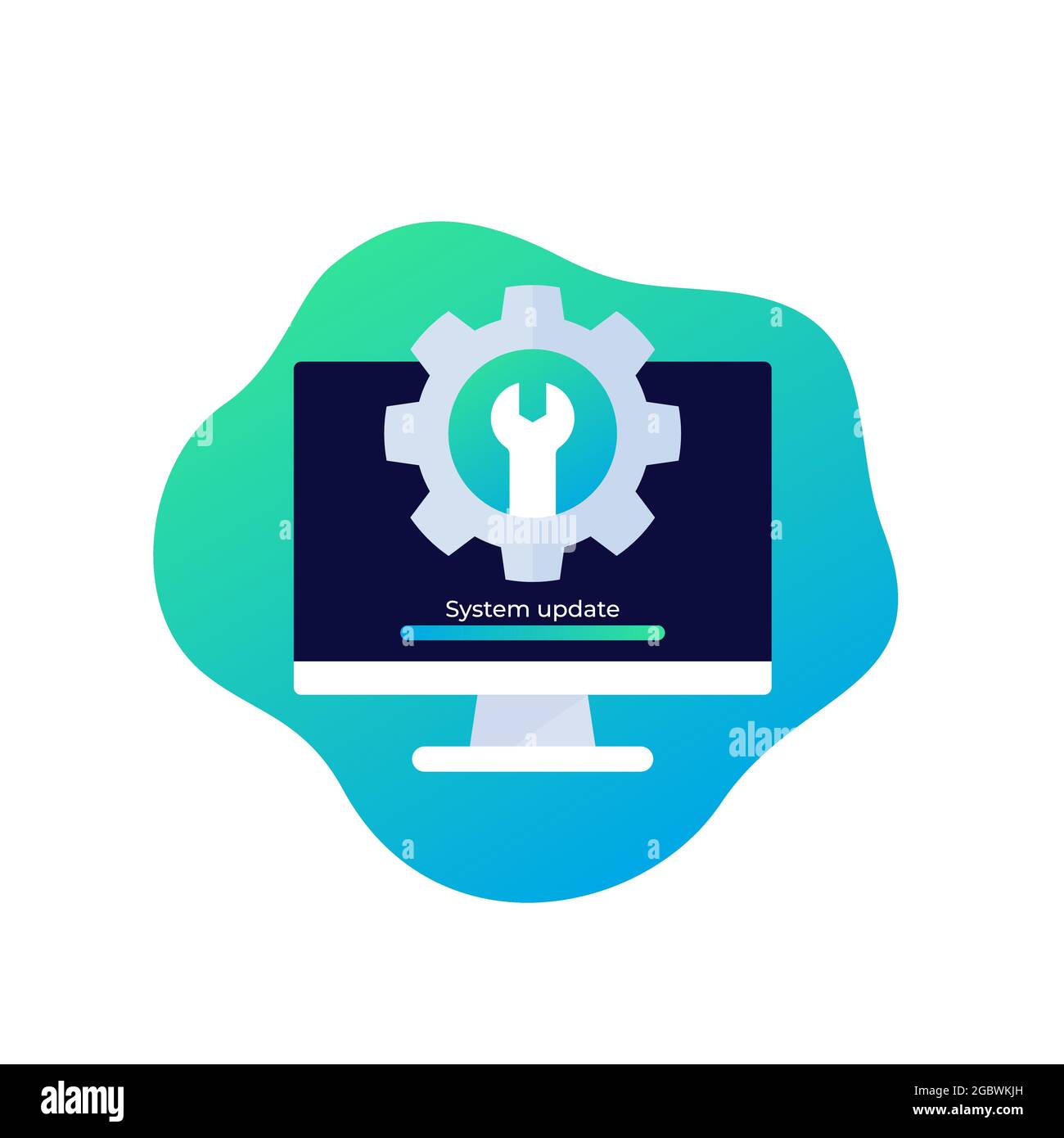 system update icon with computer Stock Vector Image & Art - Alamy