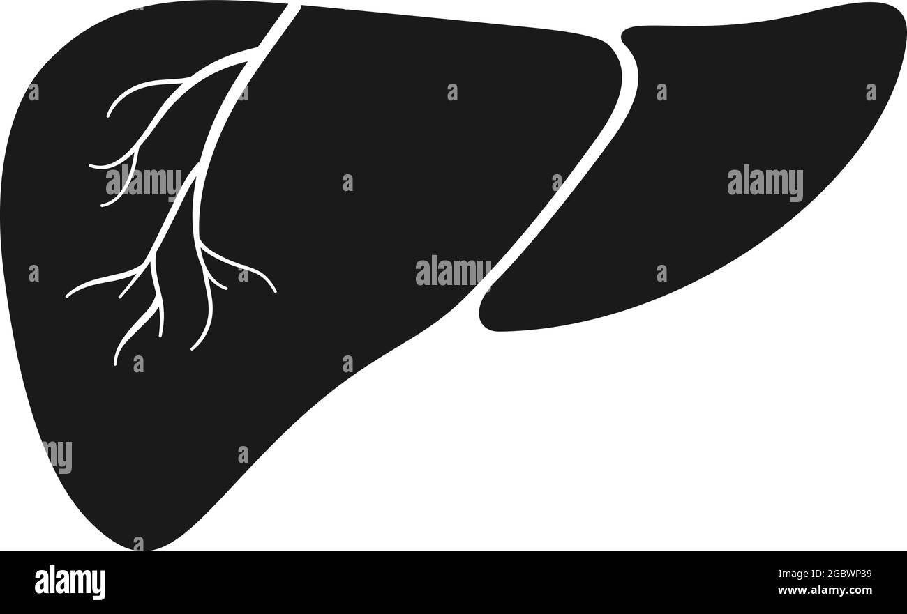 Anatomical human liver organ in vector icon Stock Vector Image & Art ...