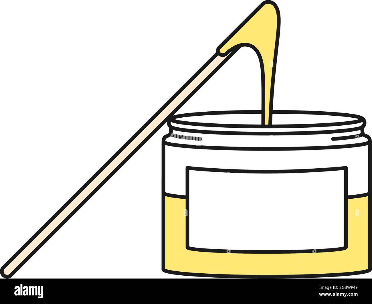 Strip waxing glass jar or tub of honey wax for hair removal in vector