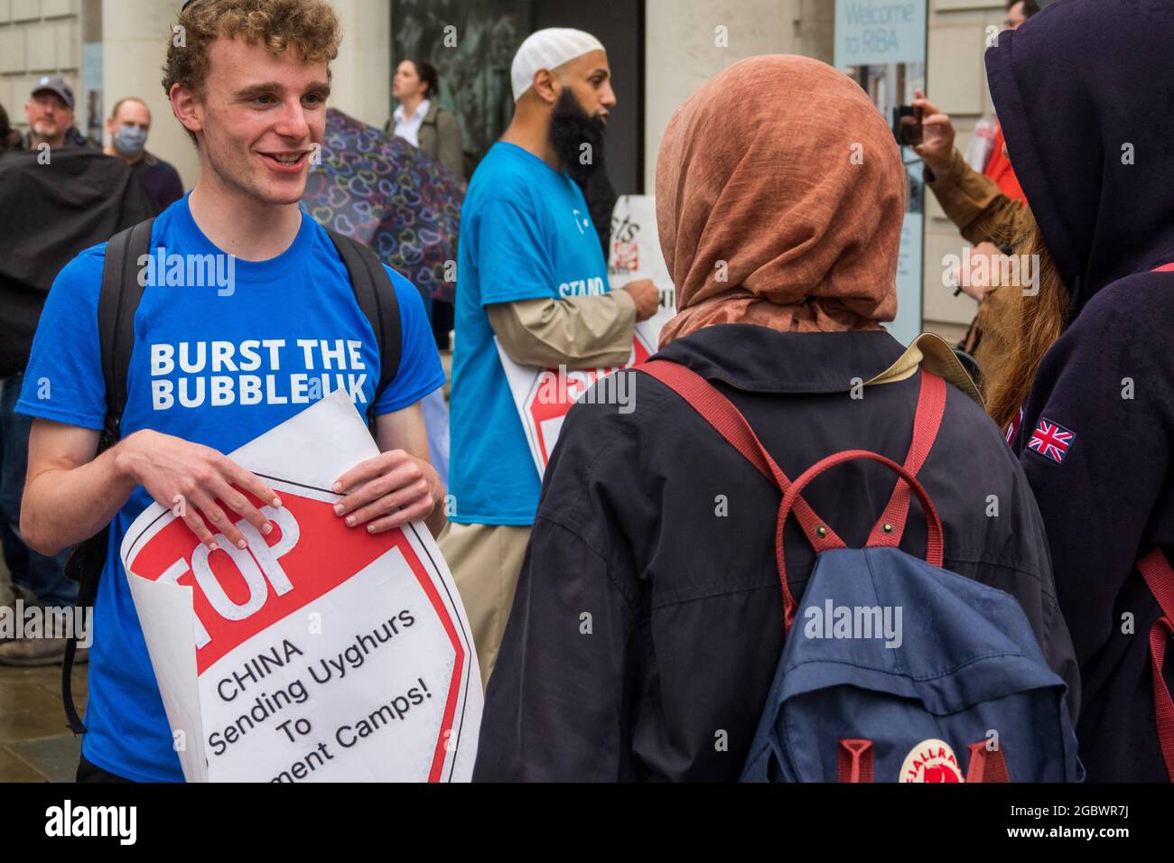 London, U.K. 5th August, 2021. Stop Uyghur Genocide Protest Outside ...