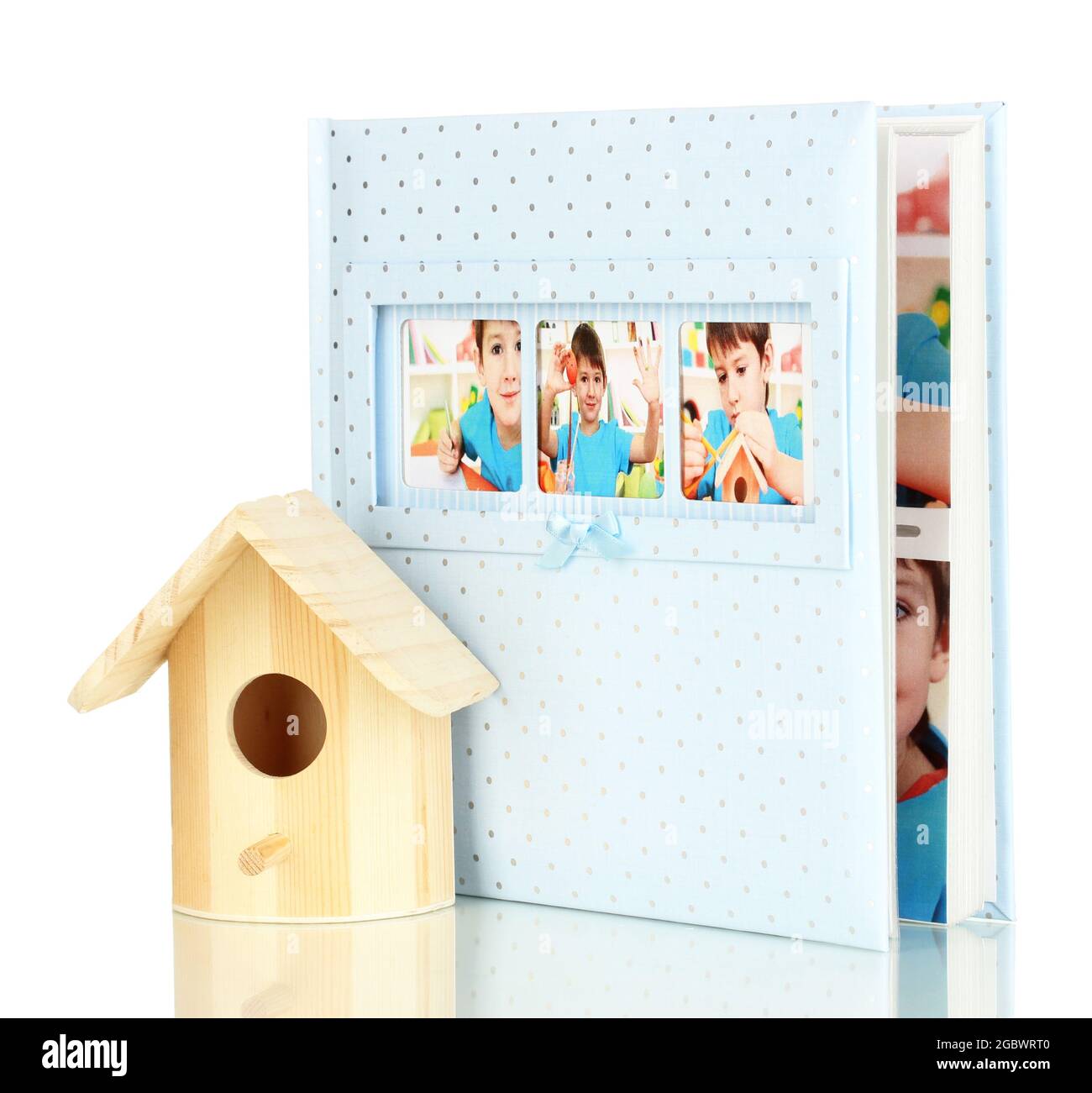 Baby photo album isolated on white Stock Photo Alamy