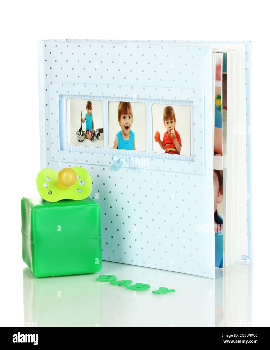 Baby photo album isolated on white Stock Photo Alamy