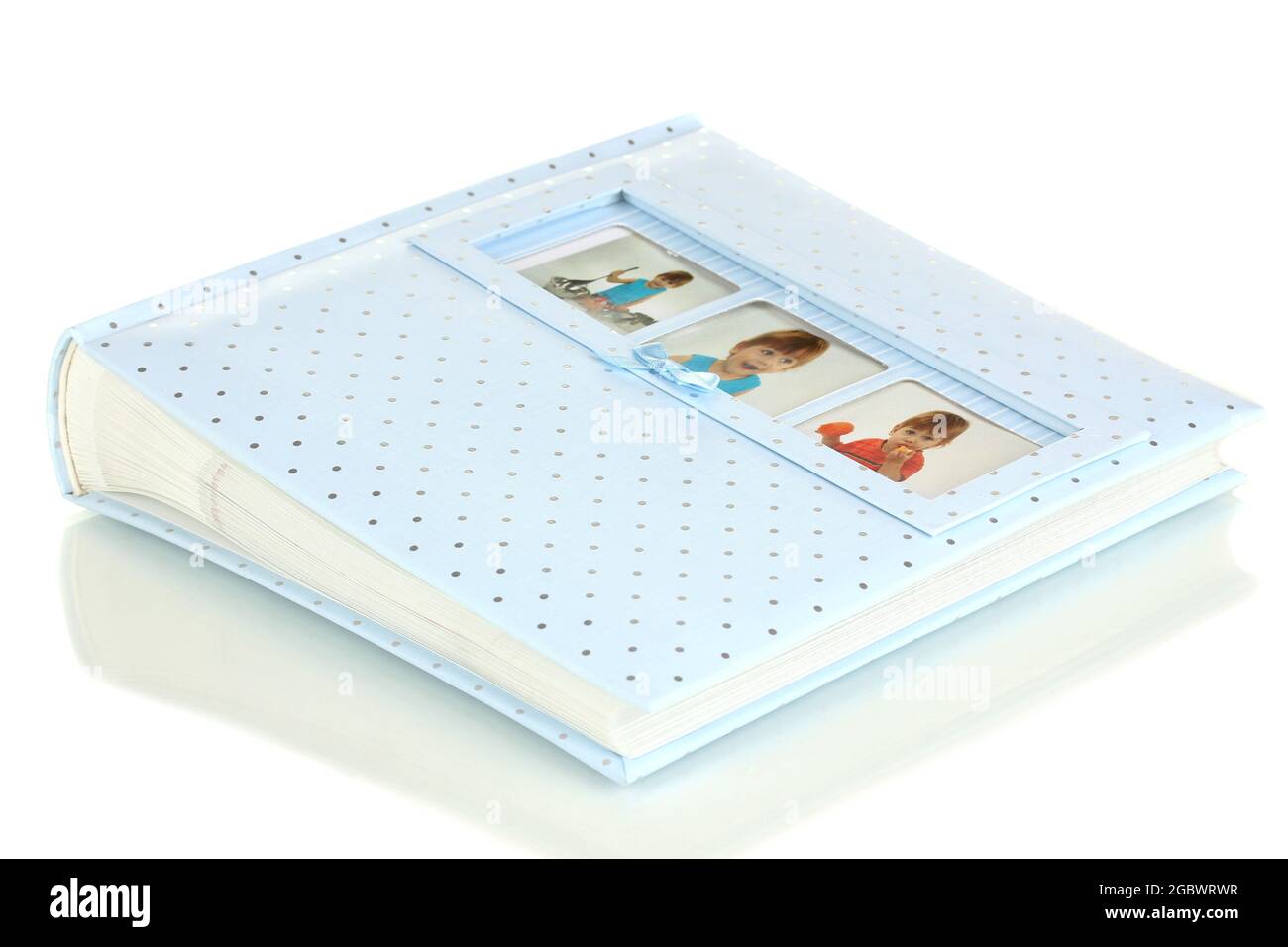 Baby photo album isolated on white Stock Photo Alamy