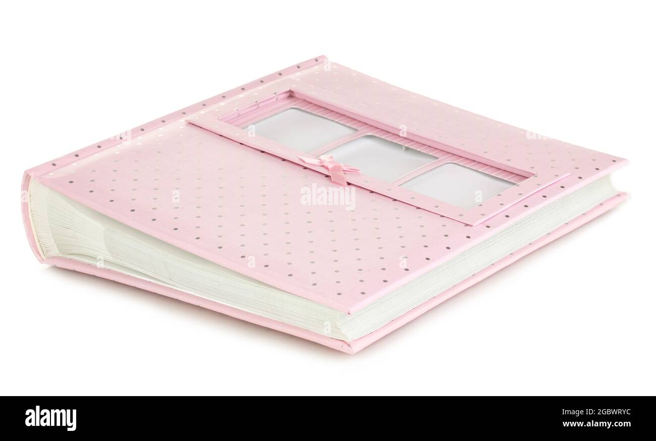Baby photo album isolated on white Stock Photo Alamy