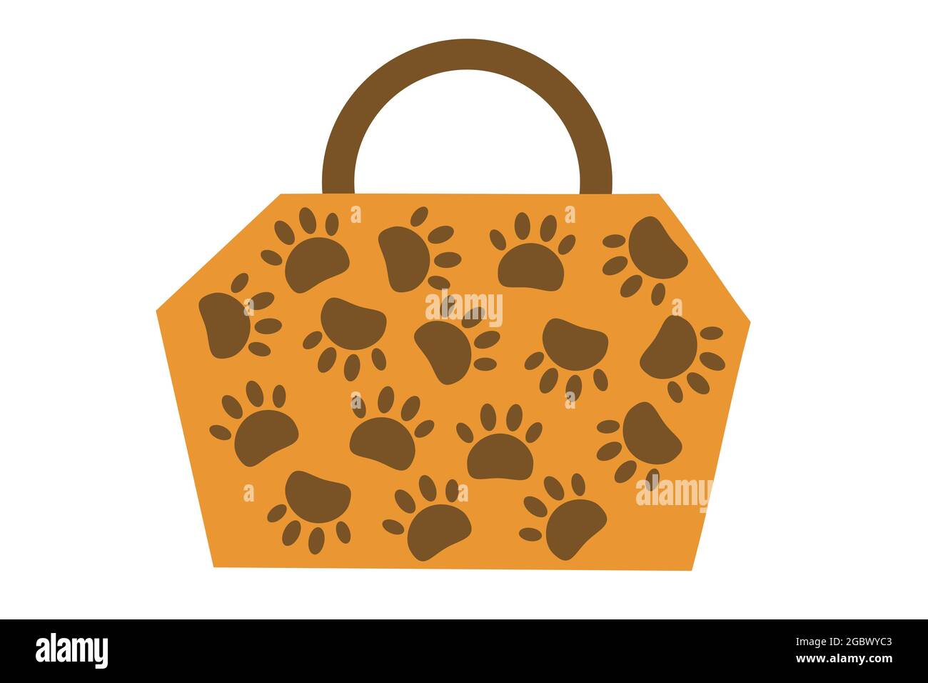 Carrying bag for small dogs or cats. Accessories for pets. Shop concept. Stock Vector