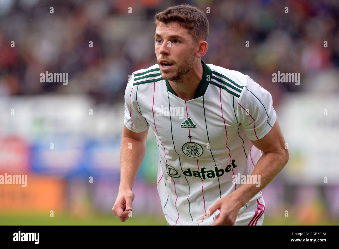 August 5, 2021, Jablonec nad Nisou, Czech Republic: Celtic's RYAN CHRISTIE celebrate after scoring during the Third qualifying round UEFA Europe league, FK Jablonec vs Celtic FC in Jablonec nad Nisou in the Czech Republic. (Credit Image: © Slavek Ruta/ZUMA Press Wire) Stock Photo