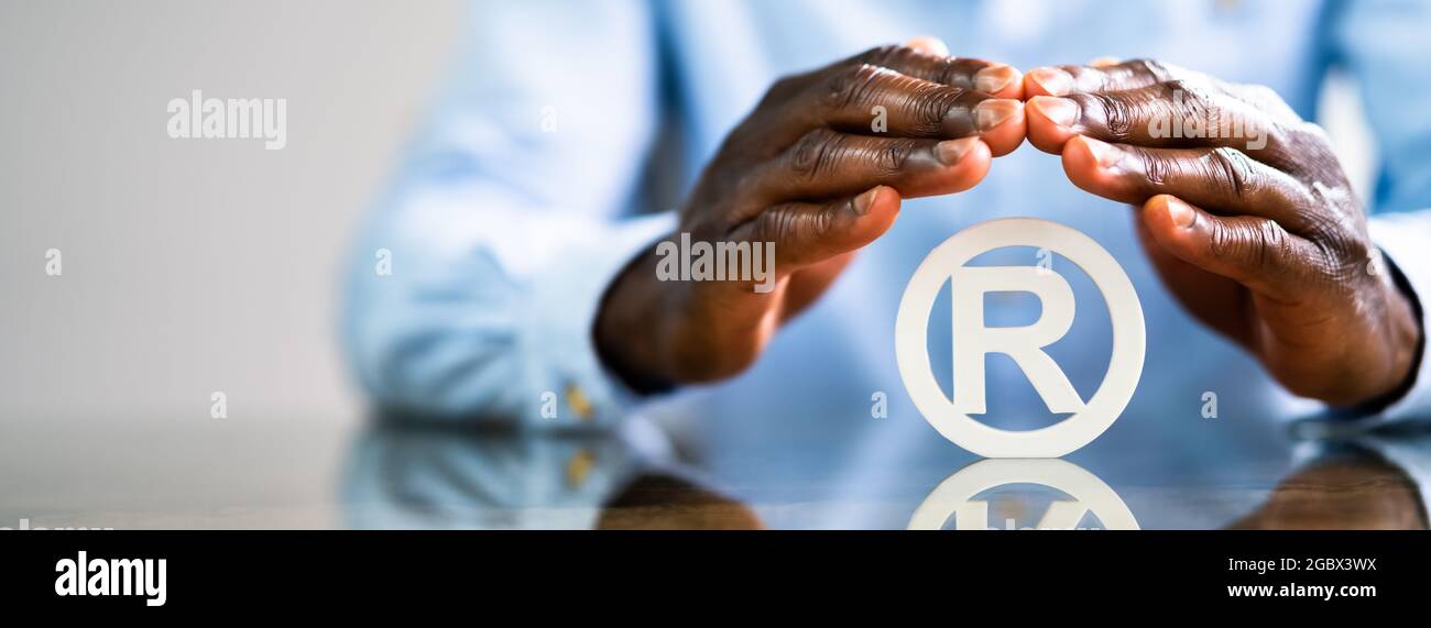 Trademark And Intellectual Property Patent. Register Brand Law Stock Photo