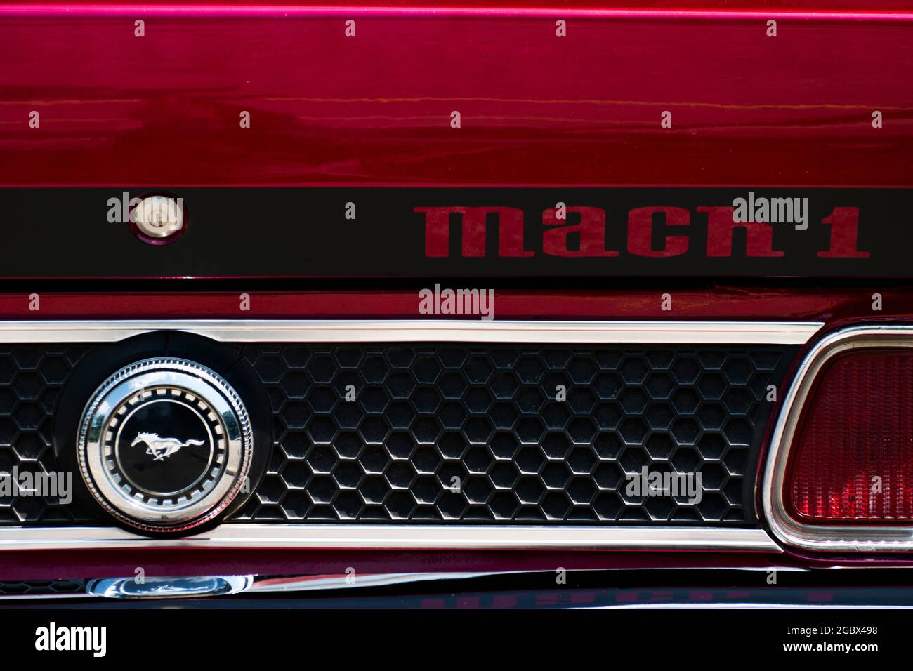 1973 rear end of the Ford Mustang Mach 1 Stock Photo - Alamy