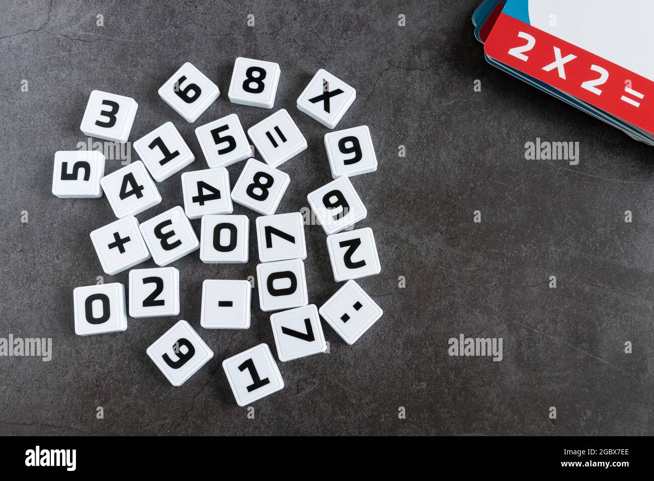 Numbers game to learn math Stock Photo