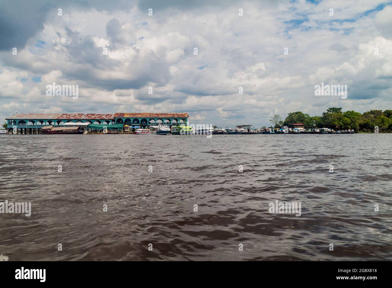 Bellavista Nanay river port in Iquitos, Peru Stock Photo