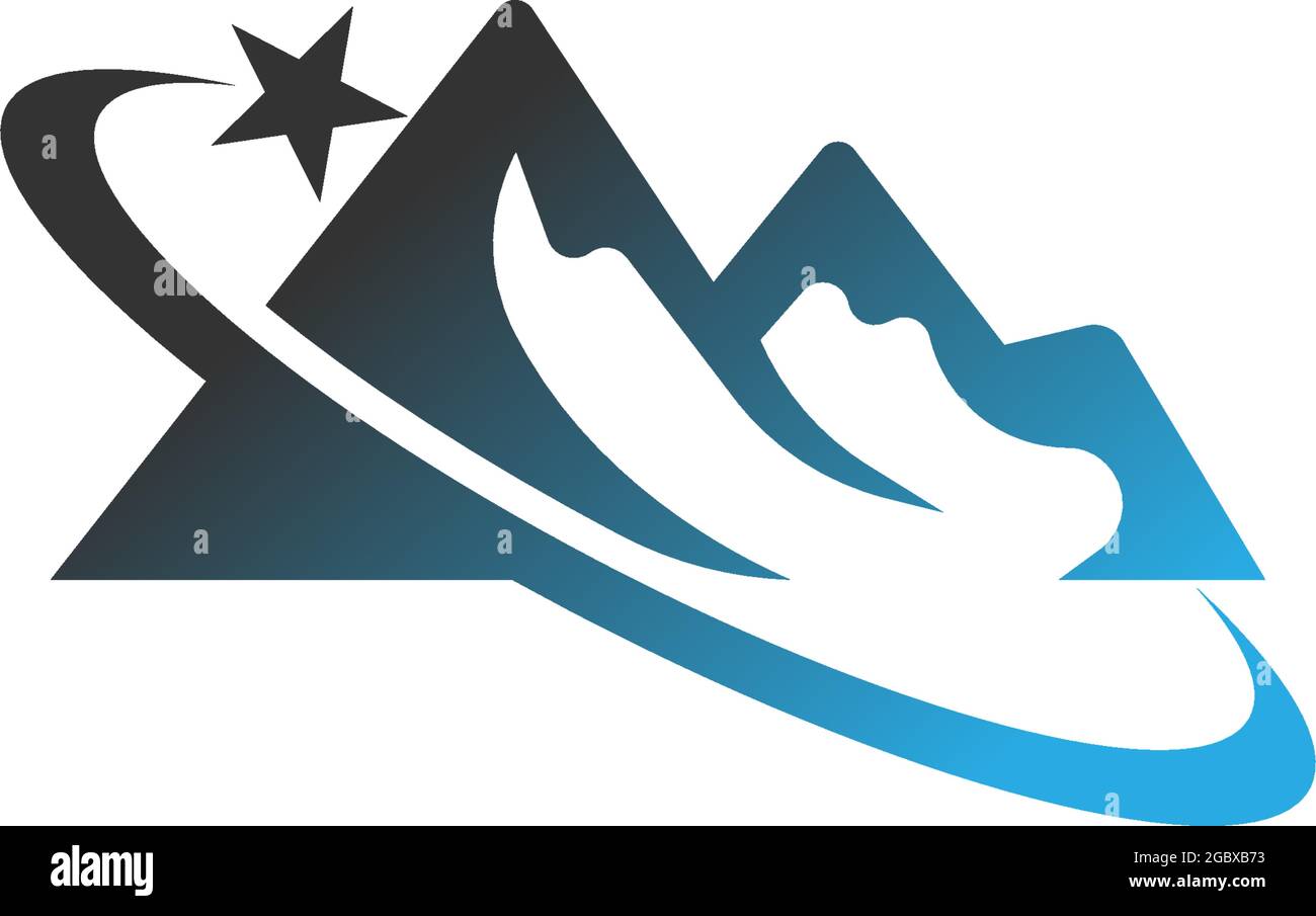 Mountain icon logo design vector illustration template Stock Vector