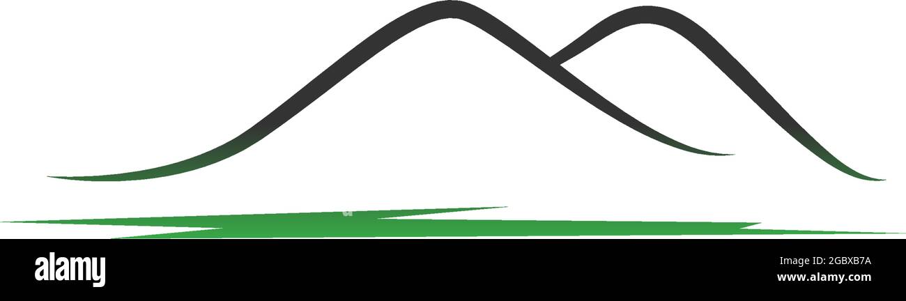 Mountain icon logo design vector illustration template Stock Vector