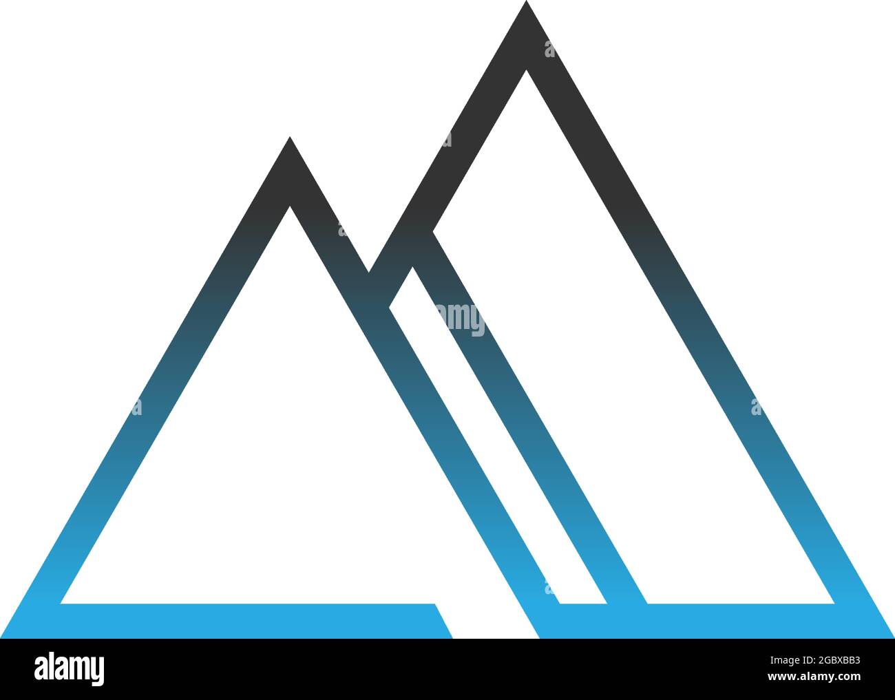 Mountain icon logo design vector illustration template Stock Vector