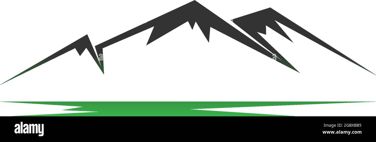 Mountain icon logo design vector illustration template Stock Vector