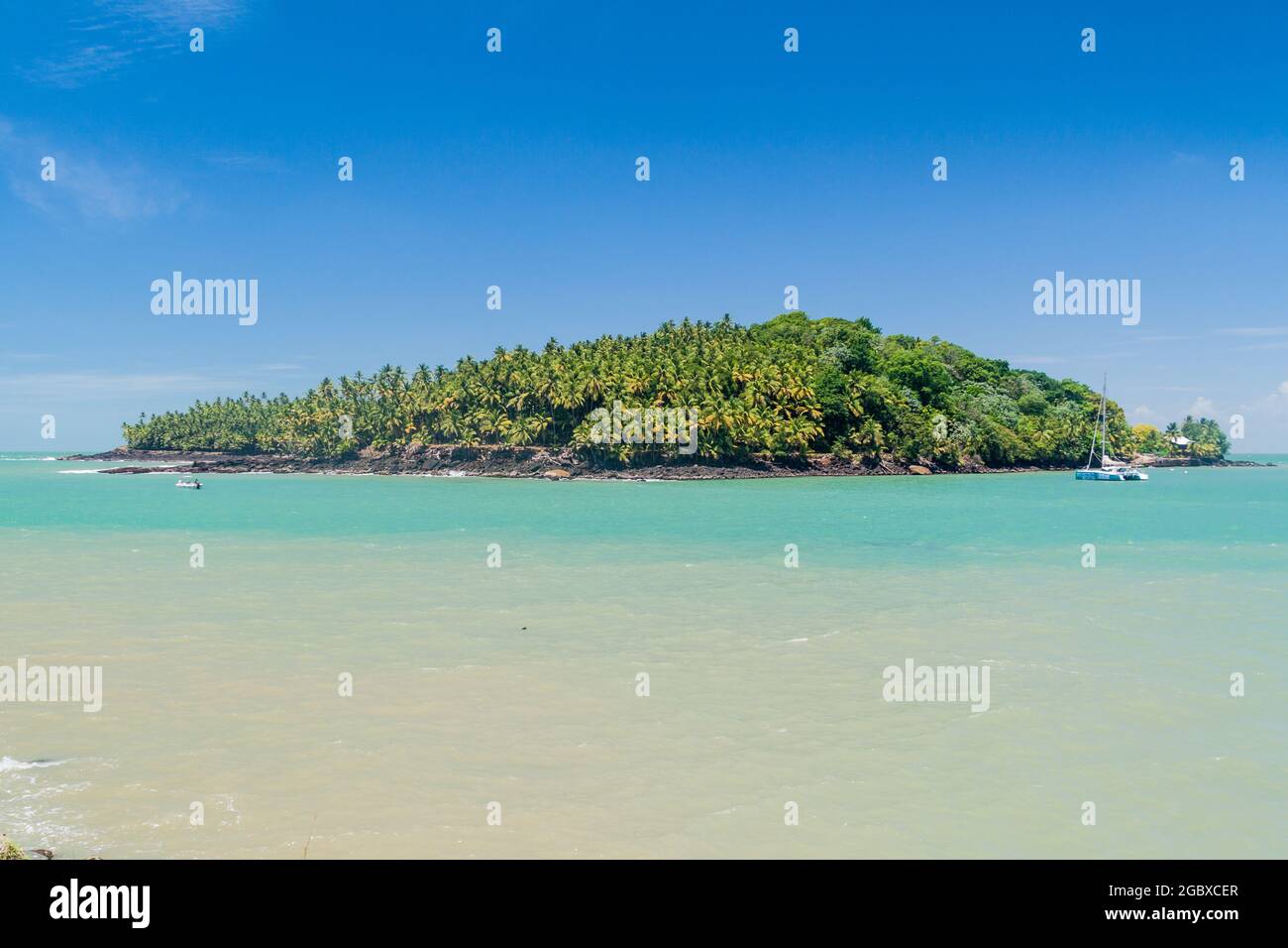 Ile Saint Joseph island in archipelago of Iles du Salut (Islands of Salvation) in French Guiana Stock Photo