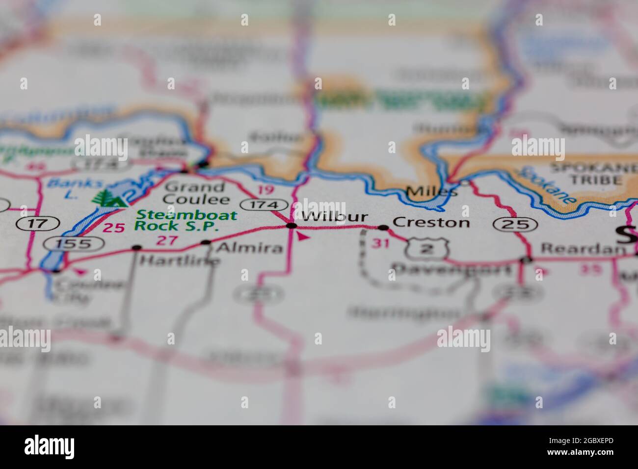 Wilbur washington map hires stock photography and images Alamy