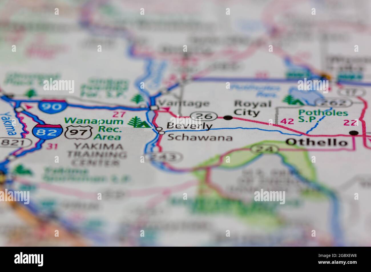 Beverly washington state map hires stock photography and images Alamy