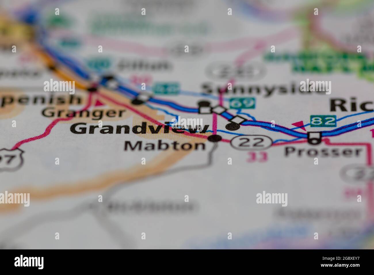 Map of grandview washington hires stock photography and images Alamy